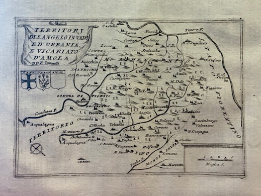 Coronelli Vincenzo Maria (1650-1718) Territorj di S.Angelo in Vado e d'Urbania, e Vicariato d'Amola 1708 ca. Venezia